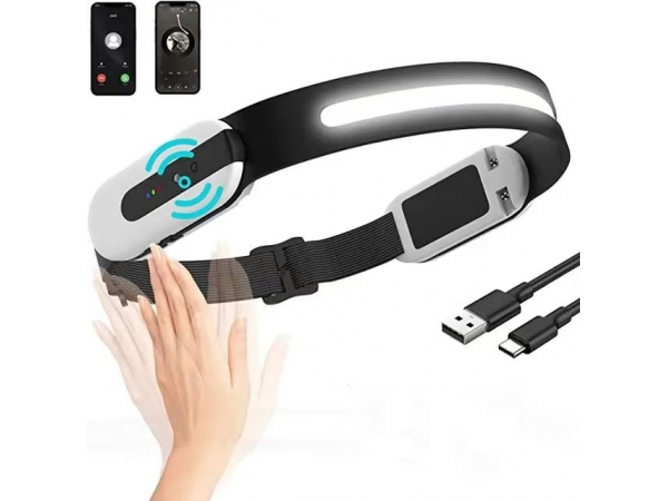 2023 New outdoor camping light head lamp with bluetooth