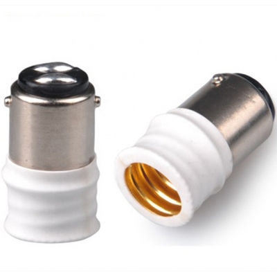 BA15D a E14 Base de lámpara Socket Accesorios de iluminación Titular Adaptador Convertidor