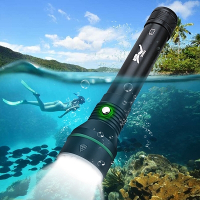Linterna de buceo de 30W y 4000lm impermeable con baterías recargables LED CREE de aluminio