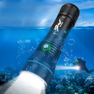 Linterna LED profesional de vídeo para buceo recargable de alto brillo de 2000lm