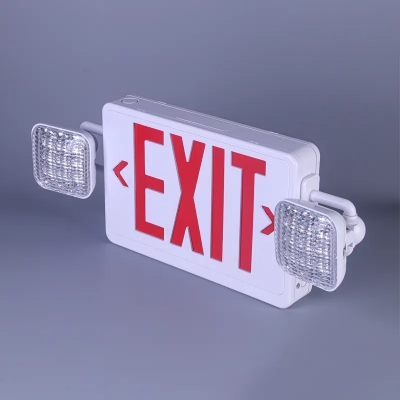 2*3W Dual Spot LED Fire Resistance Emergency Exit Sign Light Rechargeable LED Emergency Lamp