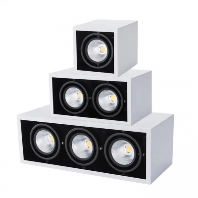 LED Grille Light Double LED Downlight Fixtures MR16 Fitting Recessed GU10 Bulb Replaceable Downlights