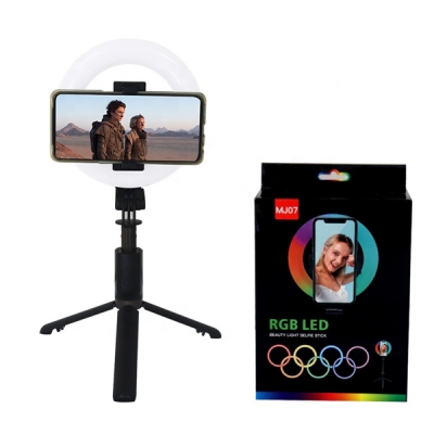  China 6 pulgadas RGB LED Anillo de luz suave Trípode 55 cm Selfie Belleza Luz de relleno