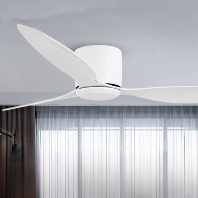 52 Inch Ceiling Fan with Light Remote Control Modern Low Profile Ceiling Fan with Quiet Reversible AC DC Motor for Bedroom Living Room 
