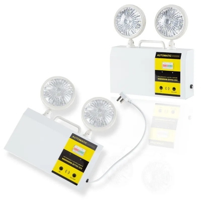 2*3W Two Heads Back Up Lithium Battery Working 3 Hours Rechargeable LED Emergency Light for Hotel/Supar Market/School/Office