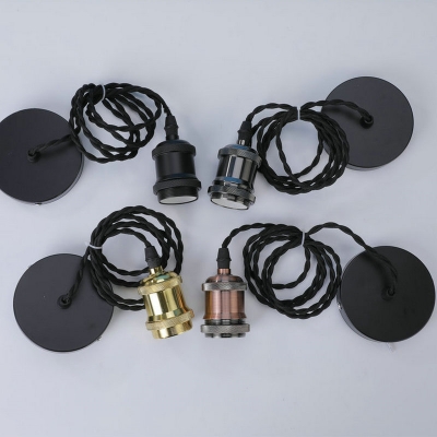 Aluminum Brass Metal Lighting Accessories E27 Lamp Holder Lamp Socket for Vintage Bulb