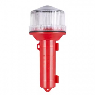 Waterproof Red White Green Tri-color Solar Energy Power Multi-function Beacon Marine buoy Flashlight Navigation Obstacle Positioning Warning Signal Light 